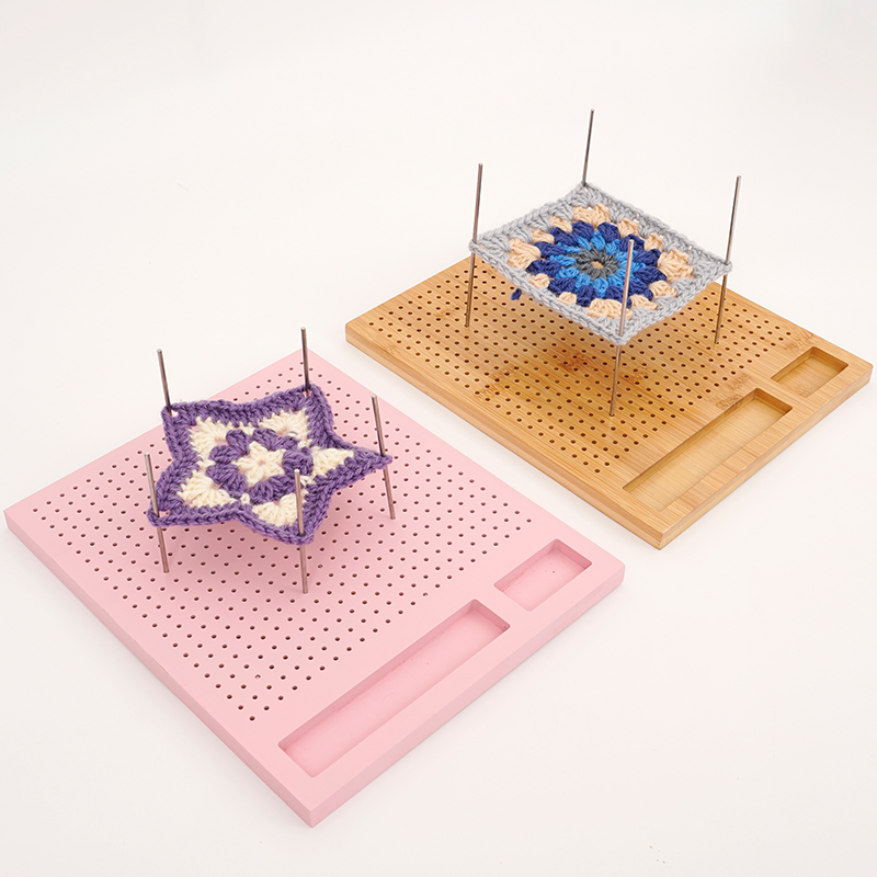 Woodworking Crafts - Crochet Blocking Board with Stainless Steel