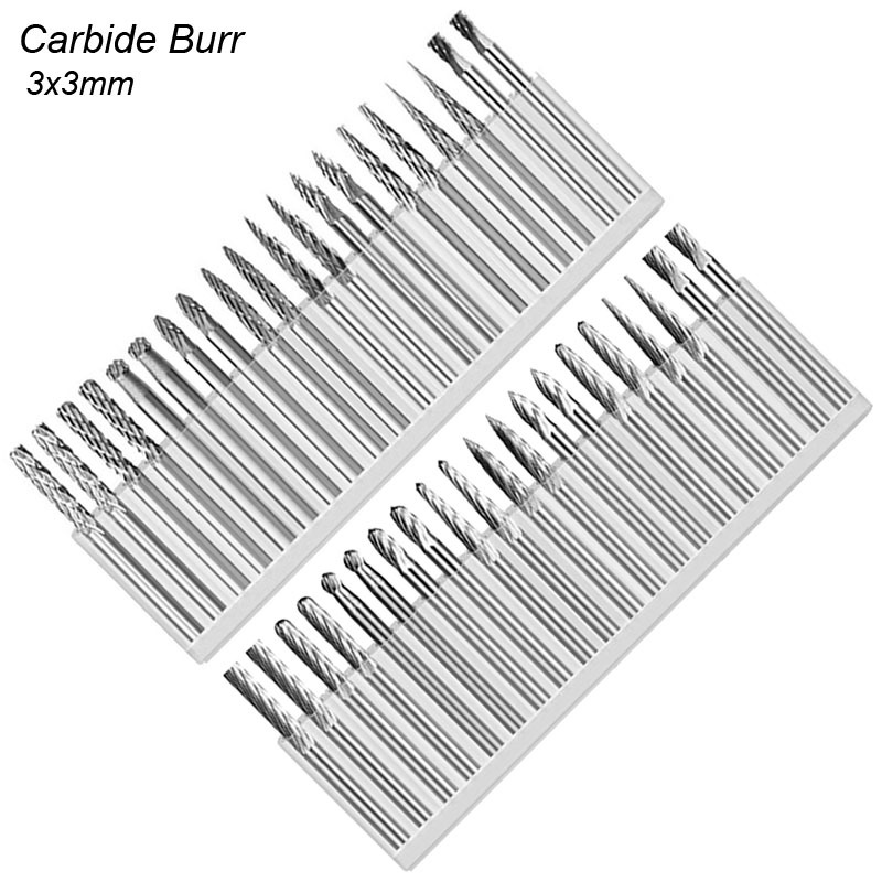 Woodworking Files And Rasps - 3mm Shank Tungsten Carbide Burr 1/8