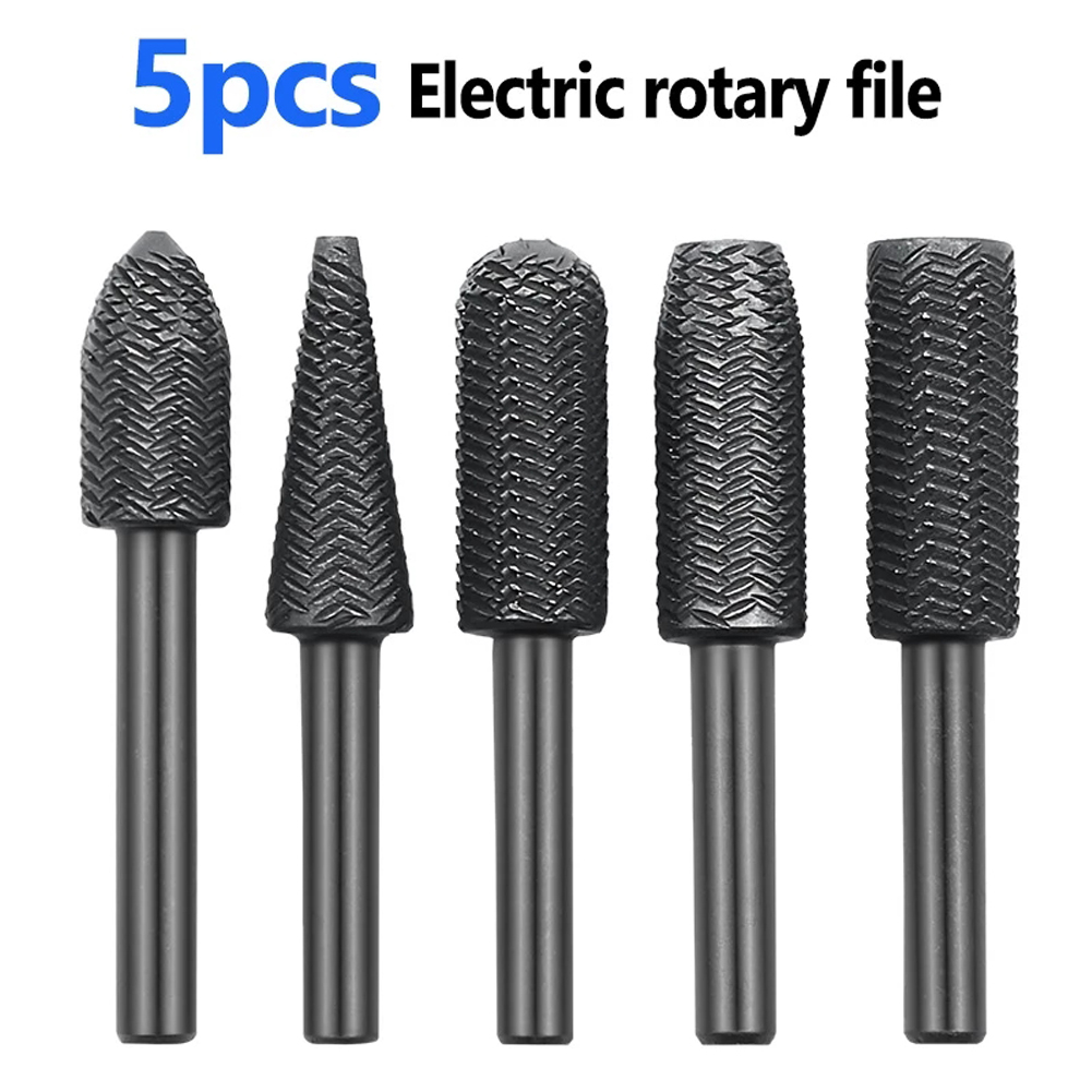 Woodworking Files And Rasps - 5Pcs Double Cut Rotary Rasp File