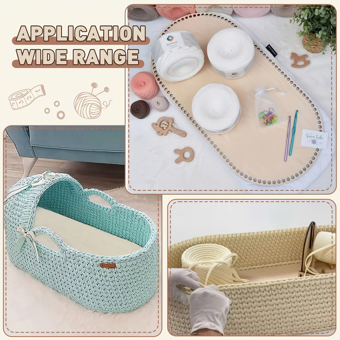 Woodworking Crafts - Large Moses Basket Wooden Base, Wooden