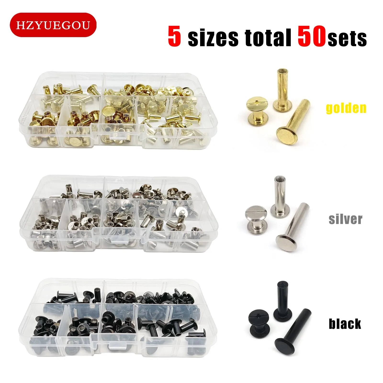 Woodworking Ebook - 50 Set Rivet Chicago Screw Post