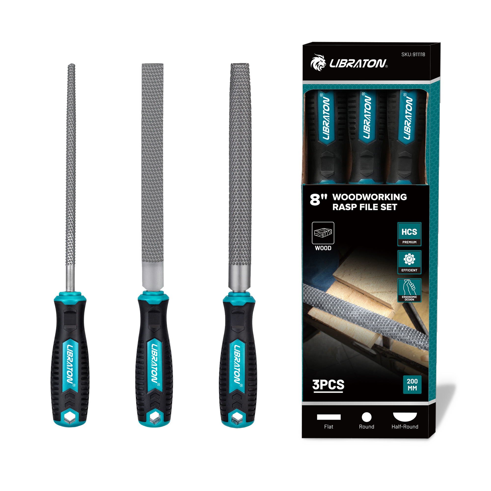 Woodworking Files And Rasps - LIBRATON 3PCS Wood Rasp Set 8