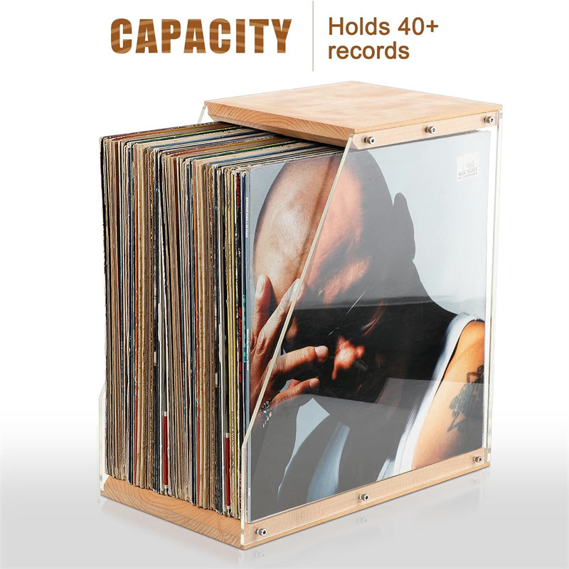 Woodworking Magazine - Wooden Record Rack Desktop Ornament Transparent