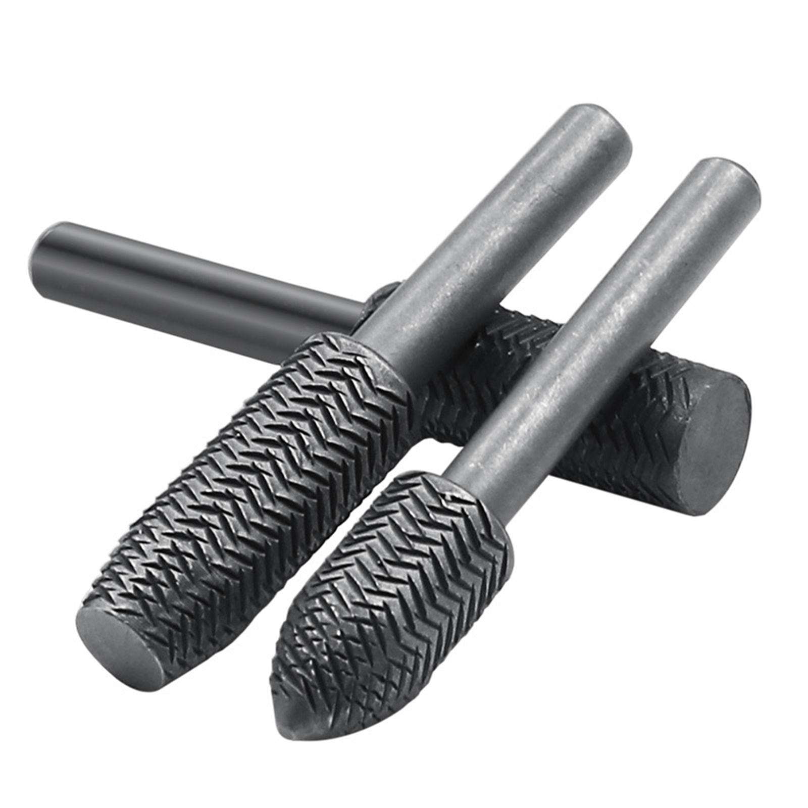 Woodworking Files And Rasps - 5x Steel Rotary Burr Set Carving