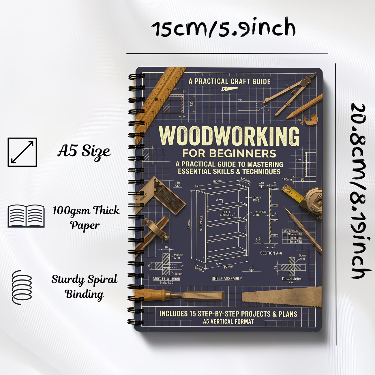 Vintage Sturdy Coil Bound A5 W - огляд і ціна Woodworking Ebook