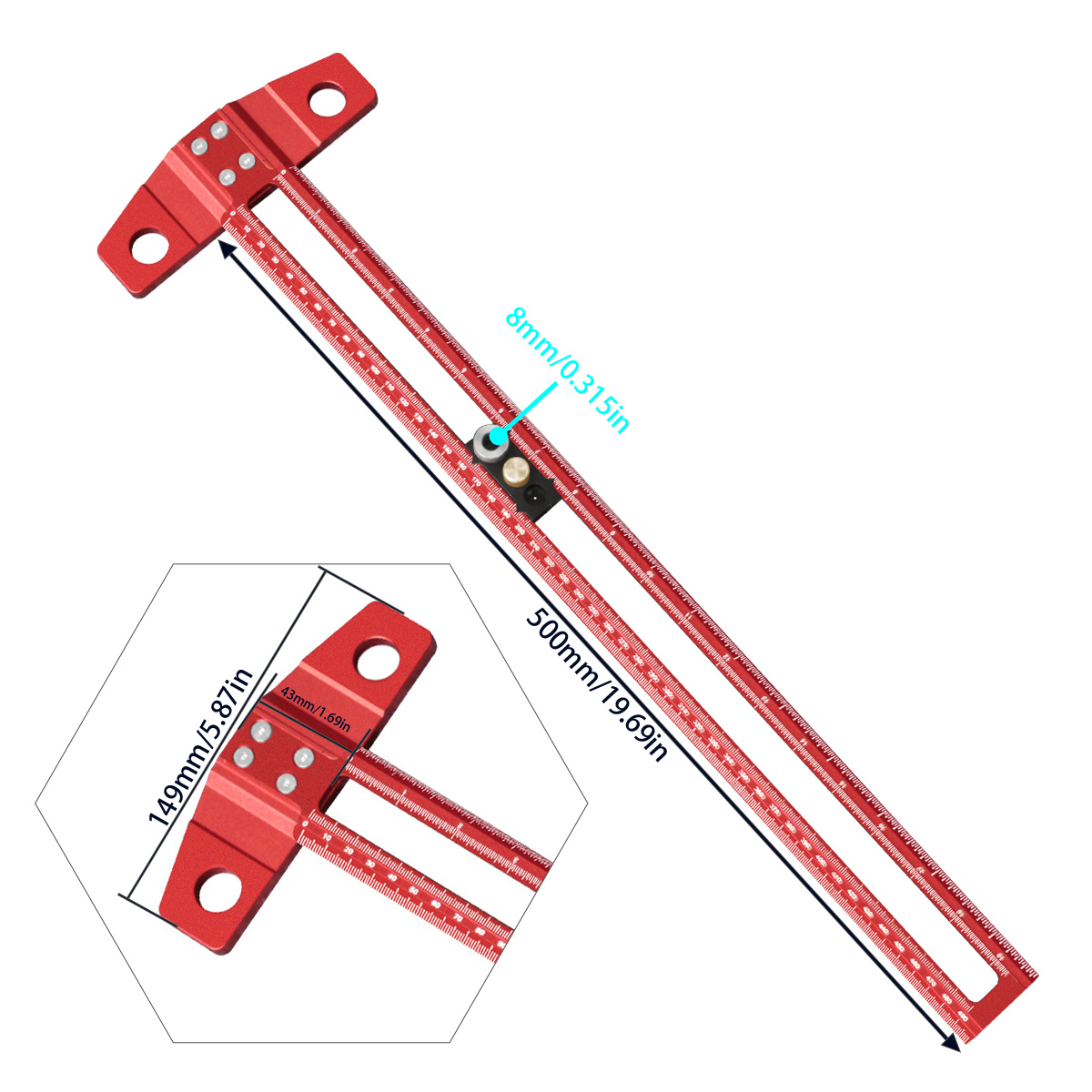 Woodworking T-Square Marking G - огляд і ціна Woodworking Ruler