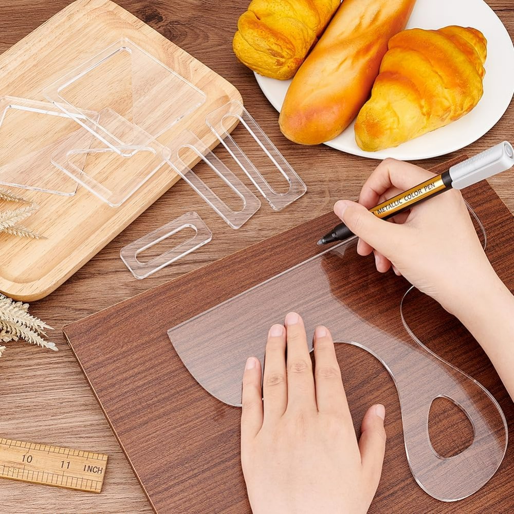 7Pcs Charcuterie Template Acry - огляд і ціна Woodworking Router Templates