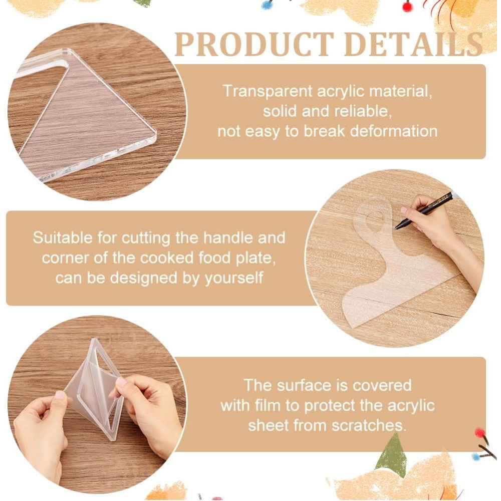 7Pcs Charcuterie Template Acry - огляд і ціна Woodworking Router Templates