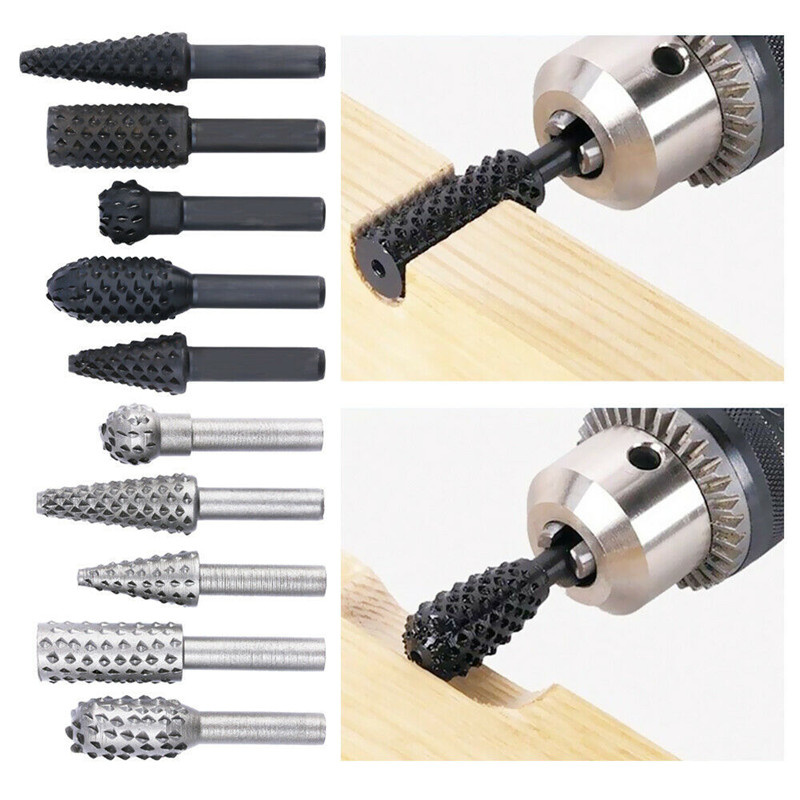 5PCS/10PCS 6mm Shank Rotary Bu - огляд і ціна Woodworking Files And Rasps