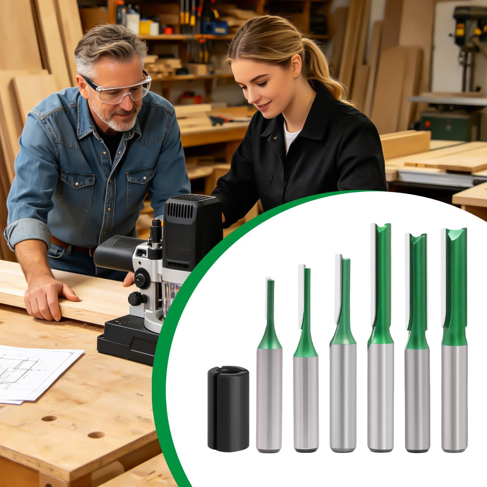Straight Router Bit Set 0.3 In - огляд і ціна Woodworking Groove
