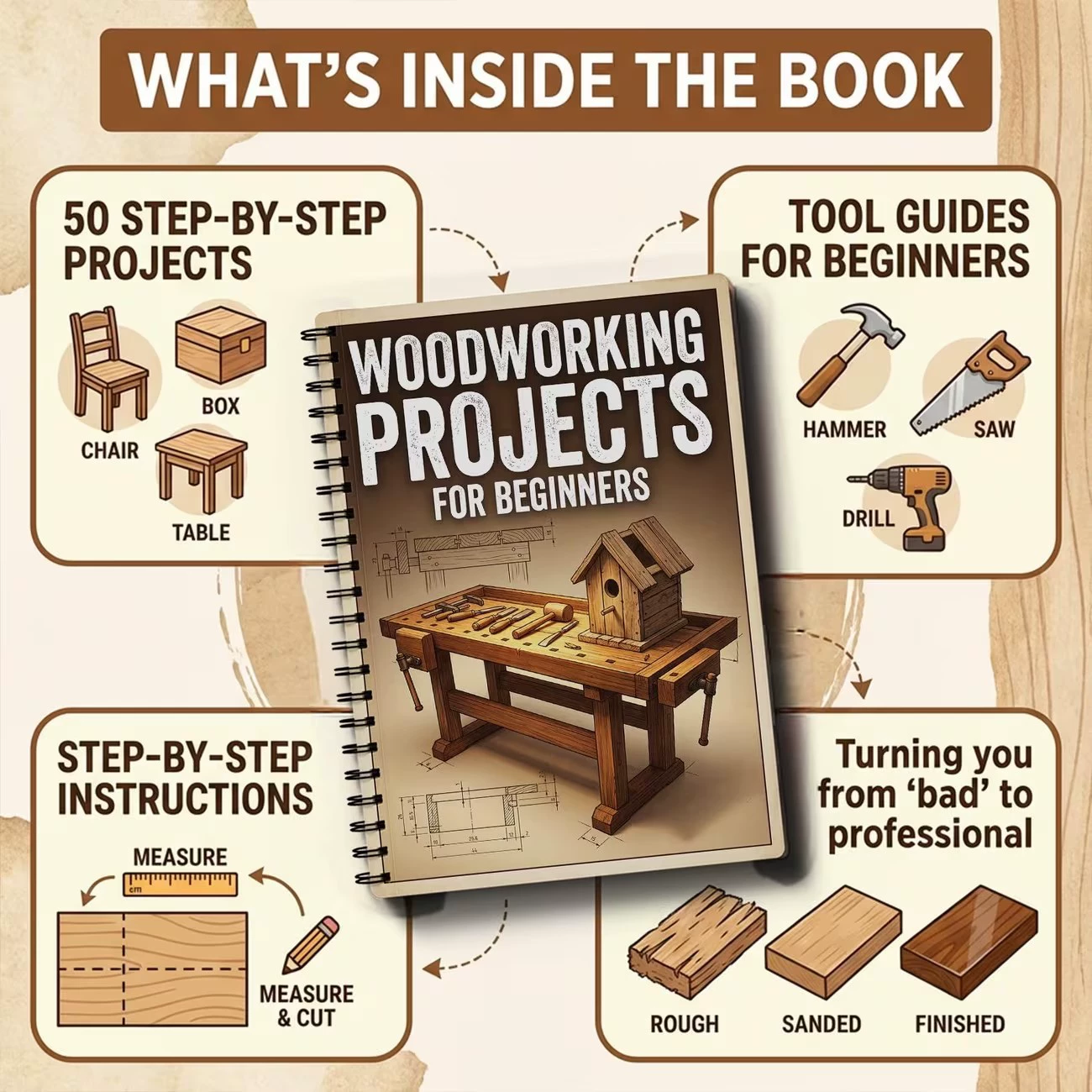 Woodworking Projects Book For  - огляд і ціна Woodworking Ebook