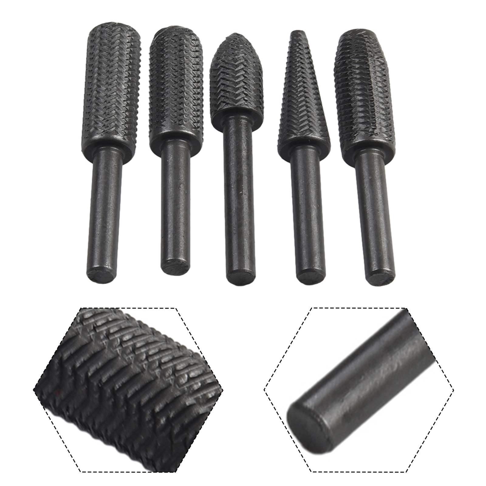 5Pcs Double Cut Rotary Rasp Fi - огляд і ціна Woodworking Files And Rasps