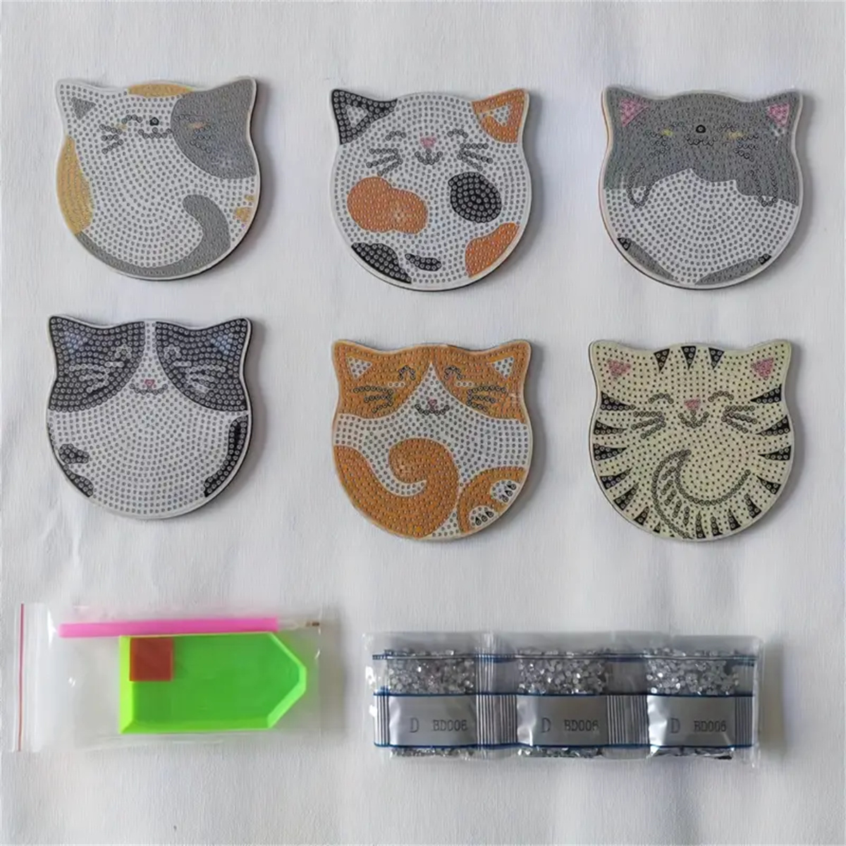 6 Pieces/set DIY Cat Rhineston - огляд і ціна Woodworking Hobbies