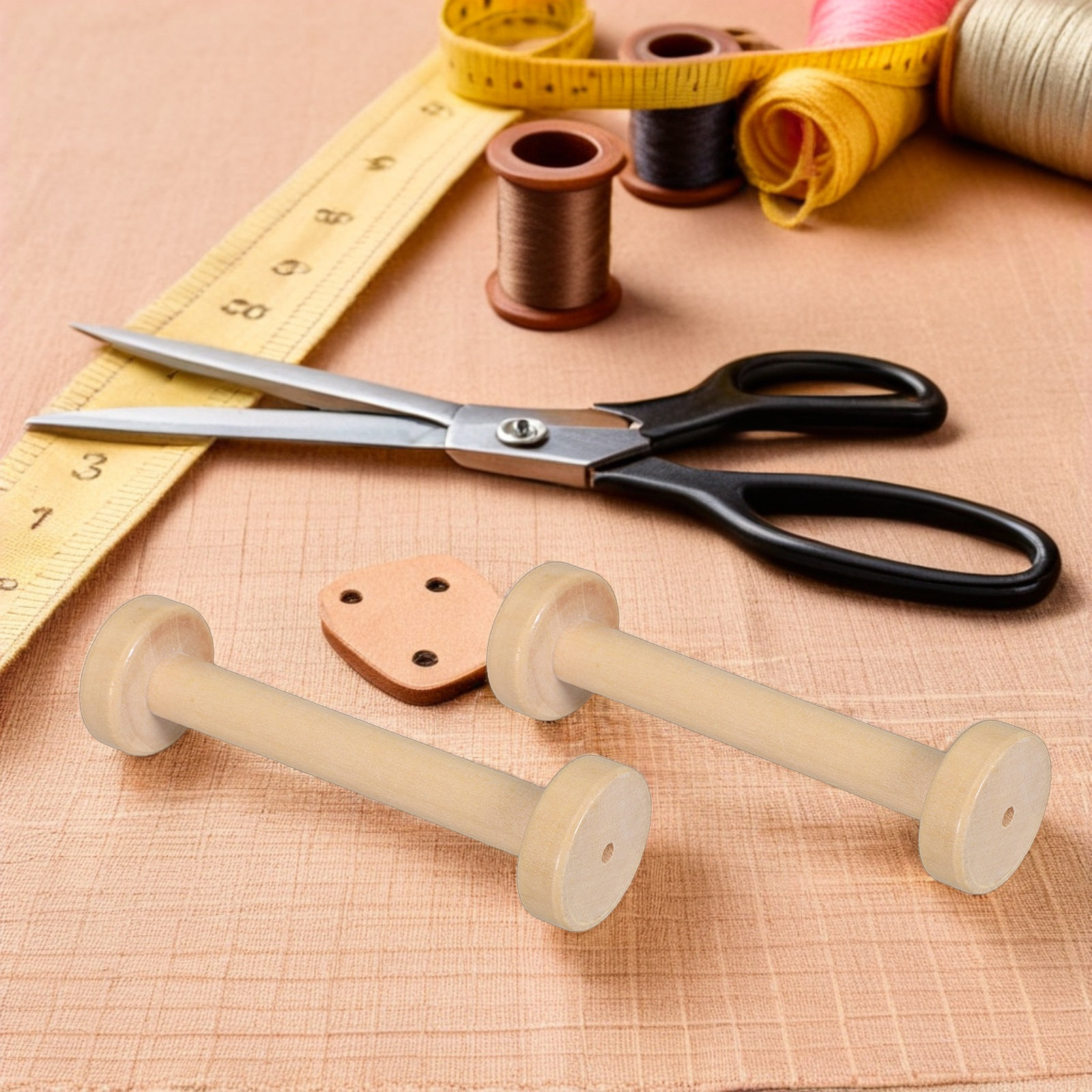 5Pcs Wooden Spools Natural Vin - огляд і ціна Woodworking Crafts