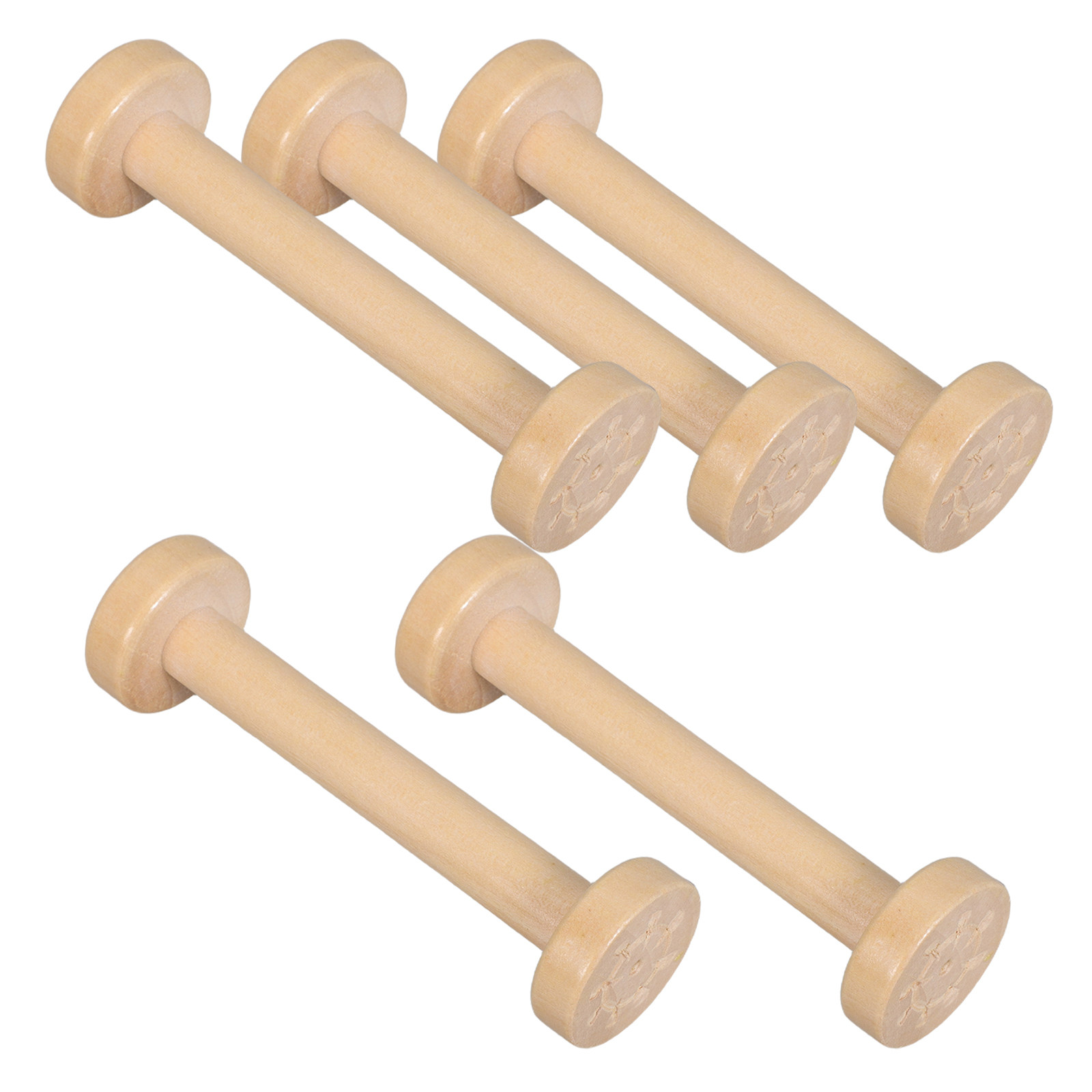 5Pcs Wooden Spools Natural Vin - огляд і ціна Woodworking Crafts