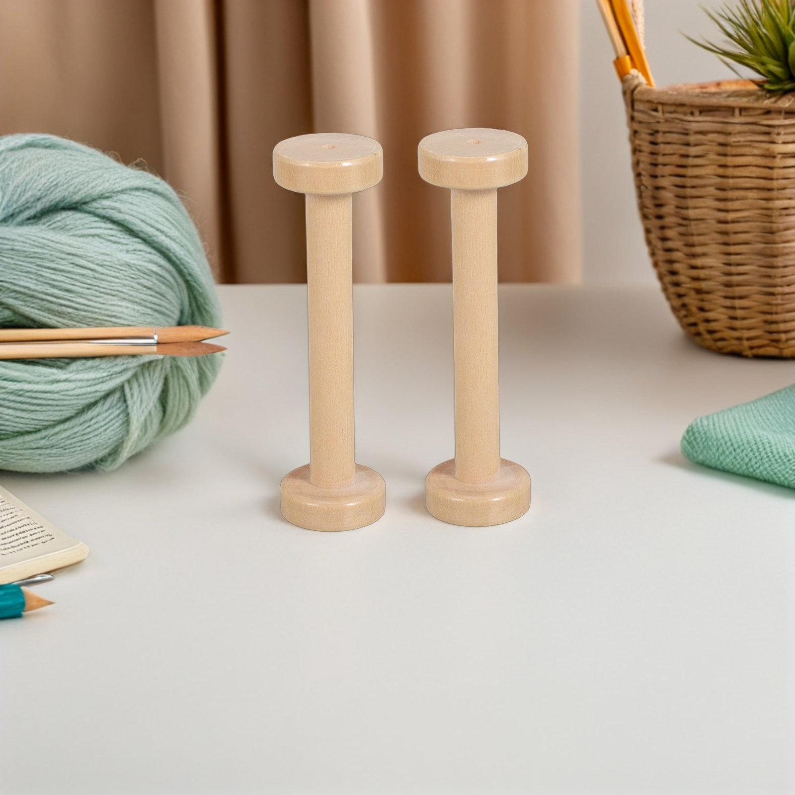 5Pcs Wooden Spools Natural Vin - огляд і ціна Woodworking Crafts