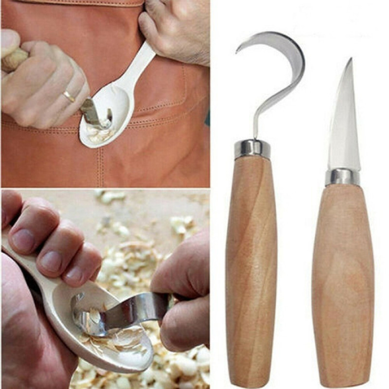 Wood Carving Knife Chisel Hook - огляд і ціна Woodworking Class