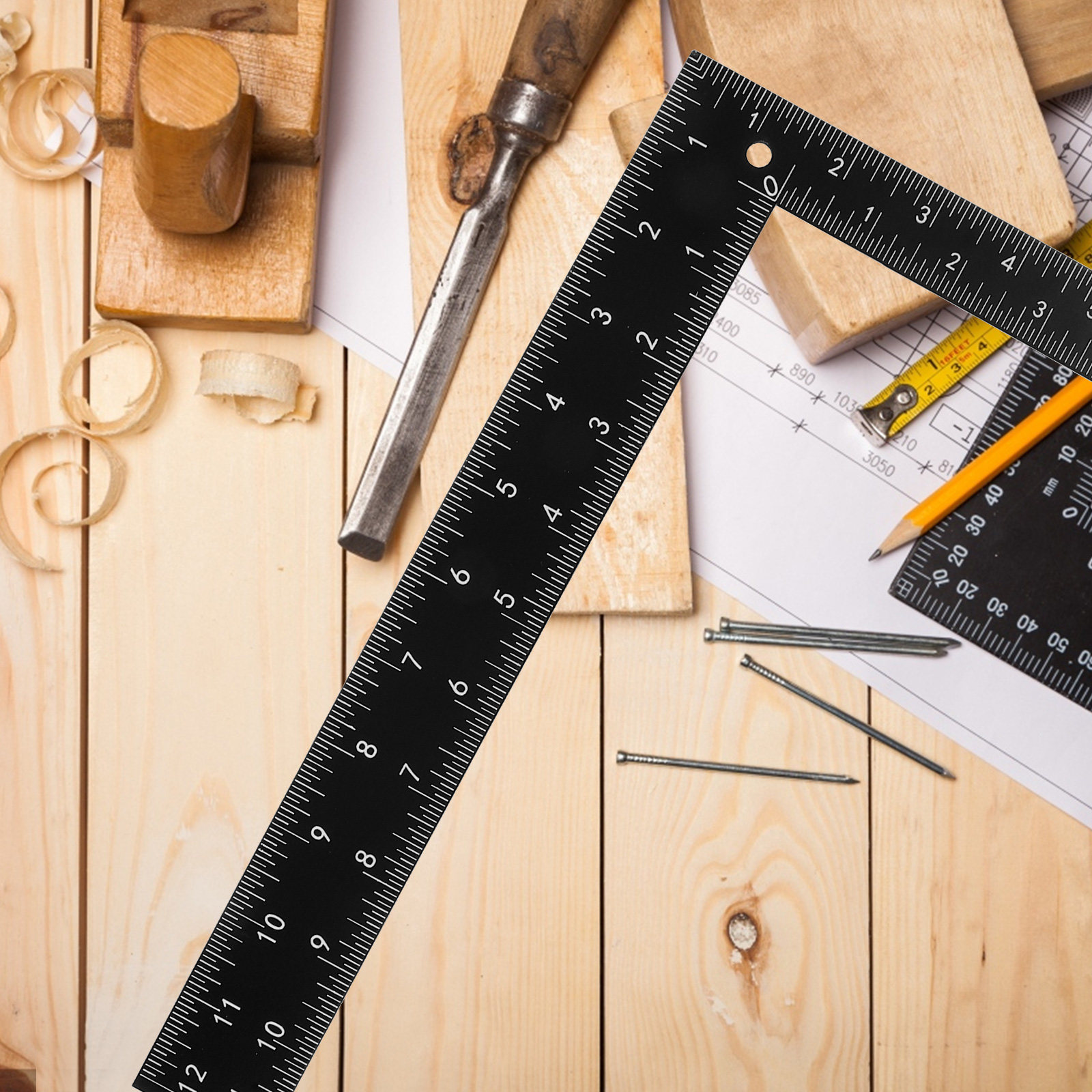 Heavy-Duty Steel L Ruler 90 De - огляд і ціна Woodworking Crafts